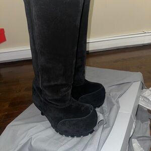Balenciaga Suede Black Heeled Boots